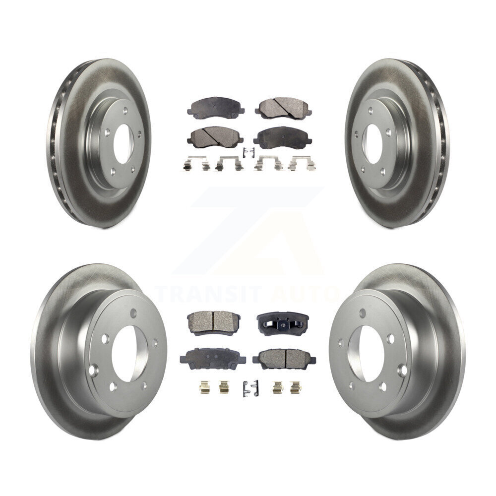 Jeep Patriot Dodge Compass Front Rear Semi-Metallic Brake Rotor and Pad Kit