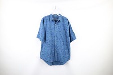 Vintage 90s Streetwear Mens Large Faded Abstract Collared Hawaiian Button Shirt