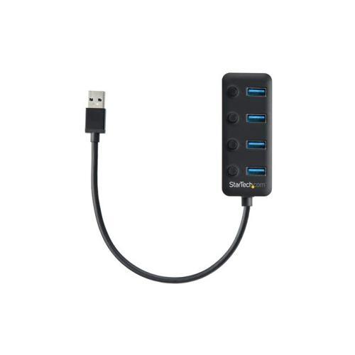StarTech 4-Port USB 3.0 Hub 4x USB-A Ports With Individual On/Off ...