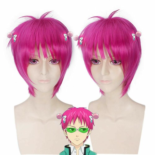 Saiki Kusuo No Sai-nan Saiki Kusuo Rose Red Cosplay Anime Costume Party Wig Hair - Picture 2 of 7