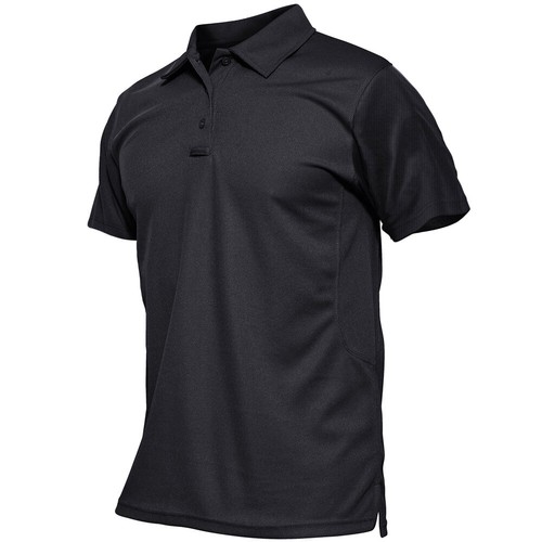Atheletic Men's Polo Shirts Work Golf Short Sleeve Shirts Tennis T-Shirts Tops - Picture 12 of 98