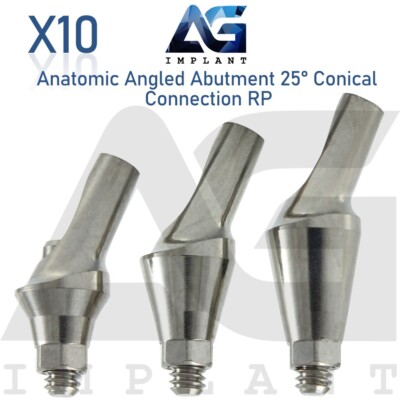 10 Anatomic Angular Prosthetic System 25° RP Titanium Conical Connection 2.65mm