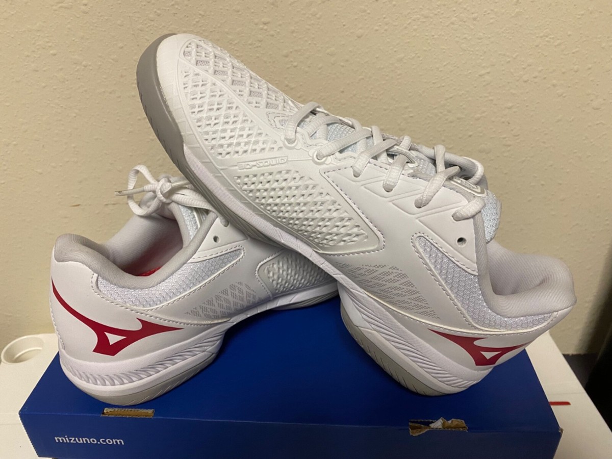 バレーシューズ【MIZUNO】 Mizuno Women's Wave Exceed Tour 4 AC Tennis Shoes in White/Red