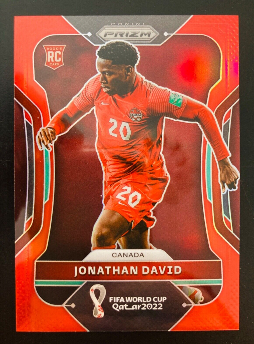 j david panini prizm Qatar RC 199シリ 2022 Panini Prizm World Cup Qatar Jonathan David Canada Red Prizm