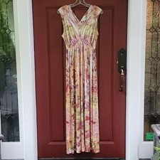 Christopher & Banks Multicolored Artsy Sleeveless Maxi Dress S