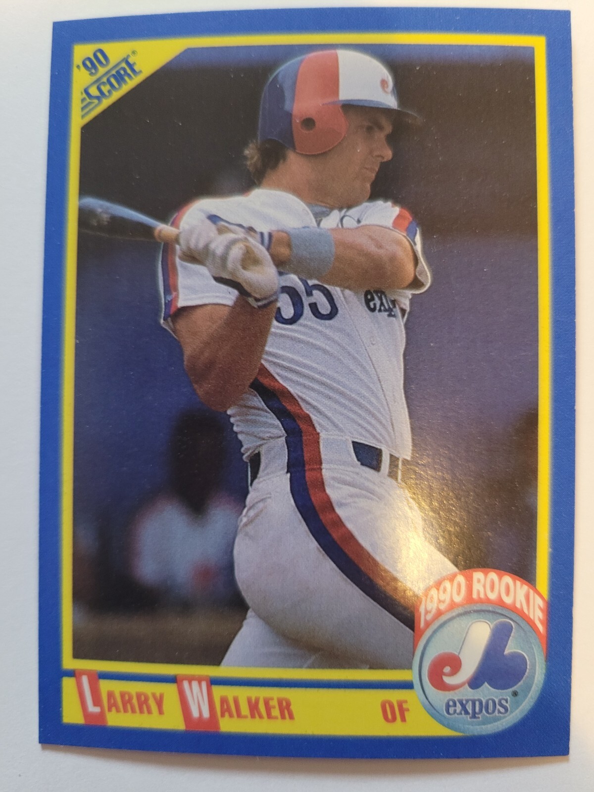 1990 SCORE LARRY WALKER RC #631 NM