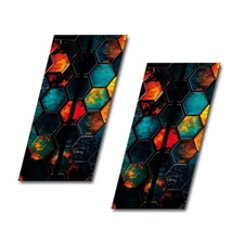 Waterproof For Honeycomb Car B Pillar Decals 2x Stickers for Door Posts