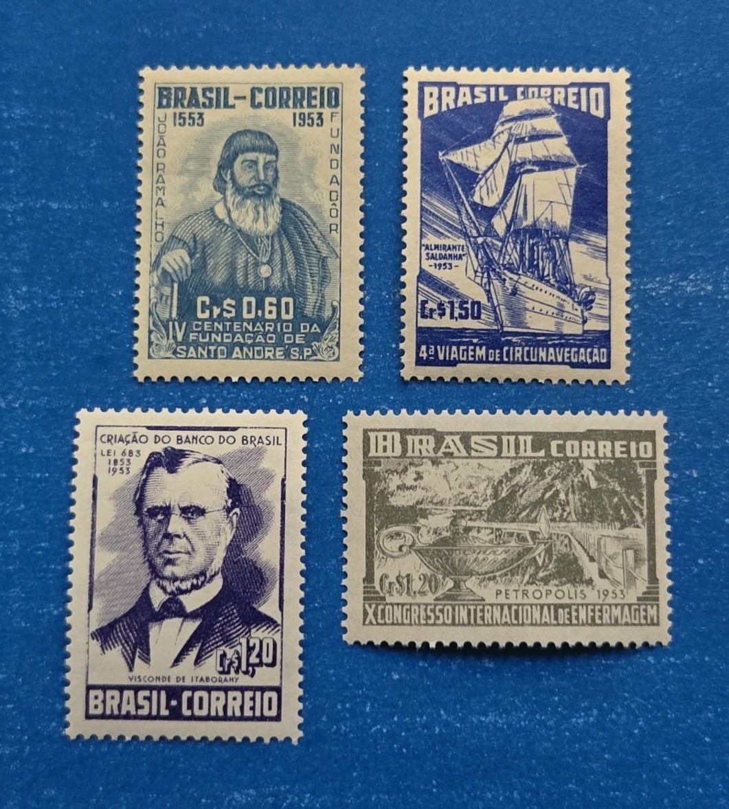 Brazil Stamps, Scott 740, 742-744 Complete Sets MNH