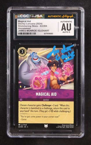 James Monroe Iglehart signed Magical Aid 2024 Disney Lorcana Shimmering Skies UC
