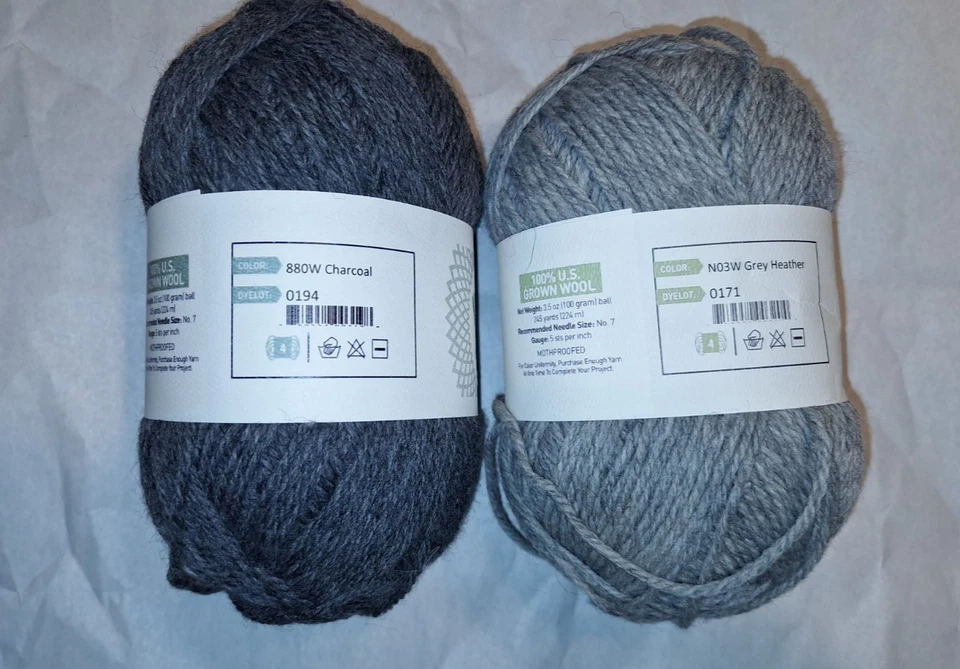 2 Sk NATURE HILADO 100% LANA Worsted - Charcol y Gris Brezo - 100 gr cada uno Foto 3 de 4
