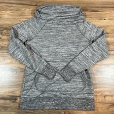 LL Bean Womens Small Gray Cowl Neck Pullover Sweatshirt