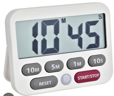 ***KIROT WHITE ELECTRONIC TIMER  Magnetic Countdown for Kitchen