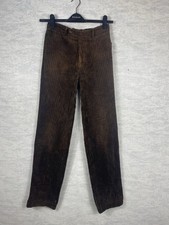 Braune Cordhose dick schwer gerades Bein Freizeit Vintage W27 L30