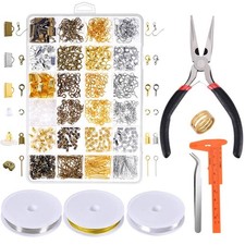 PAXCOO Jewelry Making Supplies Kit - Repair Tools with Silver Gold and Bronze