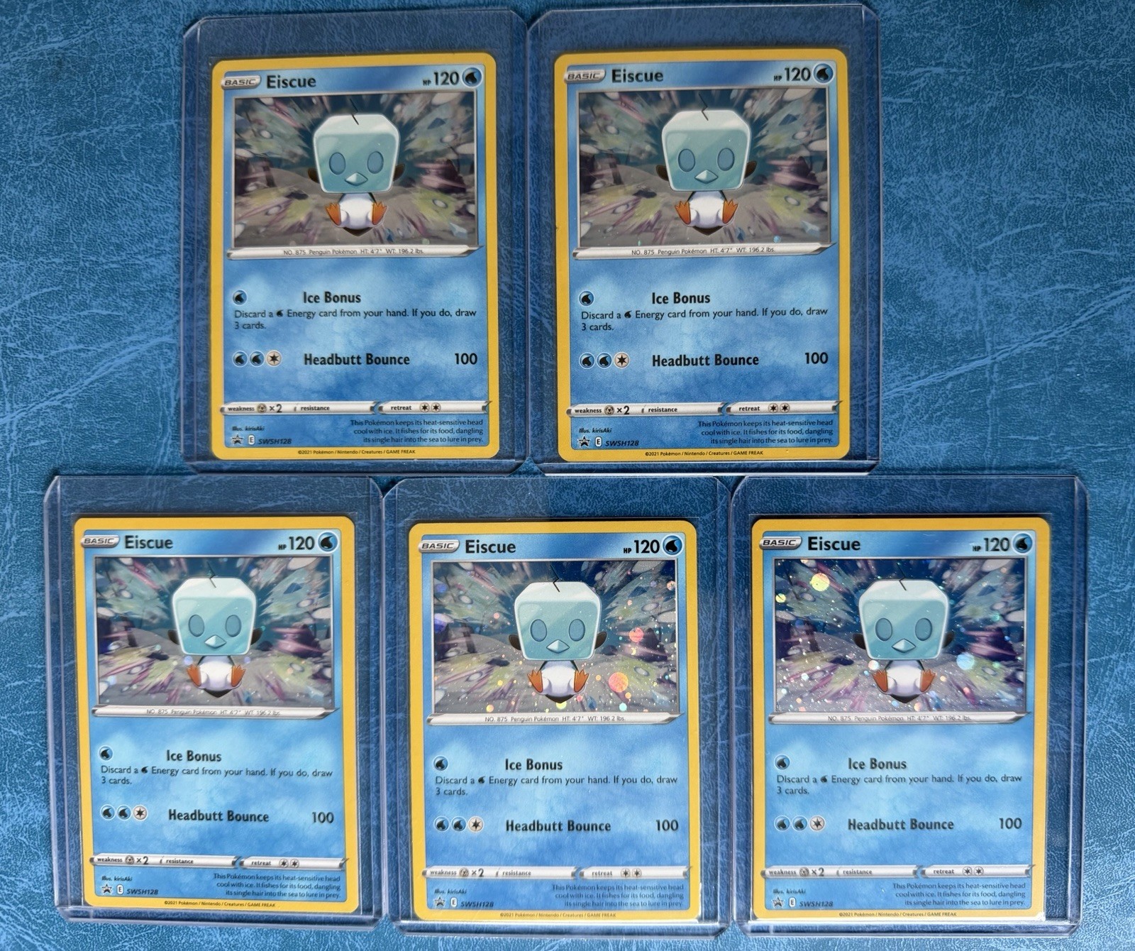 Pokémon TCG Eiscue X5 SWSH128 NM Near Mint Holo Black Star Promo Card