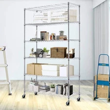 6 Tier Wire Metal Shelving Heavy Duty Shelf Storage Organizer Rack Unit NSF