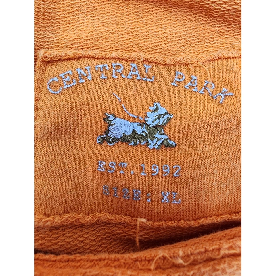 Moletom Central Park manga cropped ombro caído tamanho XL laranja gravata lateral franzida - Imagem 3 de 4