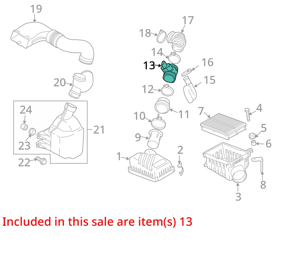 Air Flow Meter 2.0L Fits 05-10 SPORTAGE 1567197 Foto 3 de 4