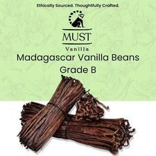 Madagascar Vanilla Beans Grade B for extract making- Ethically Sourced - 1 lb