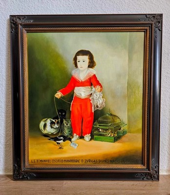 Original Ölgemälde, Replik Goya  Don Manuel Osorio de Zuniga  Francisco de Goya