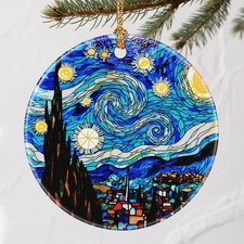Artistic Starry Night Christmas Ornaments: Tree
