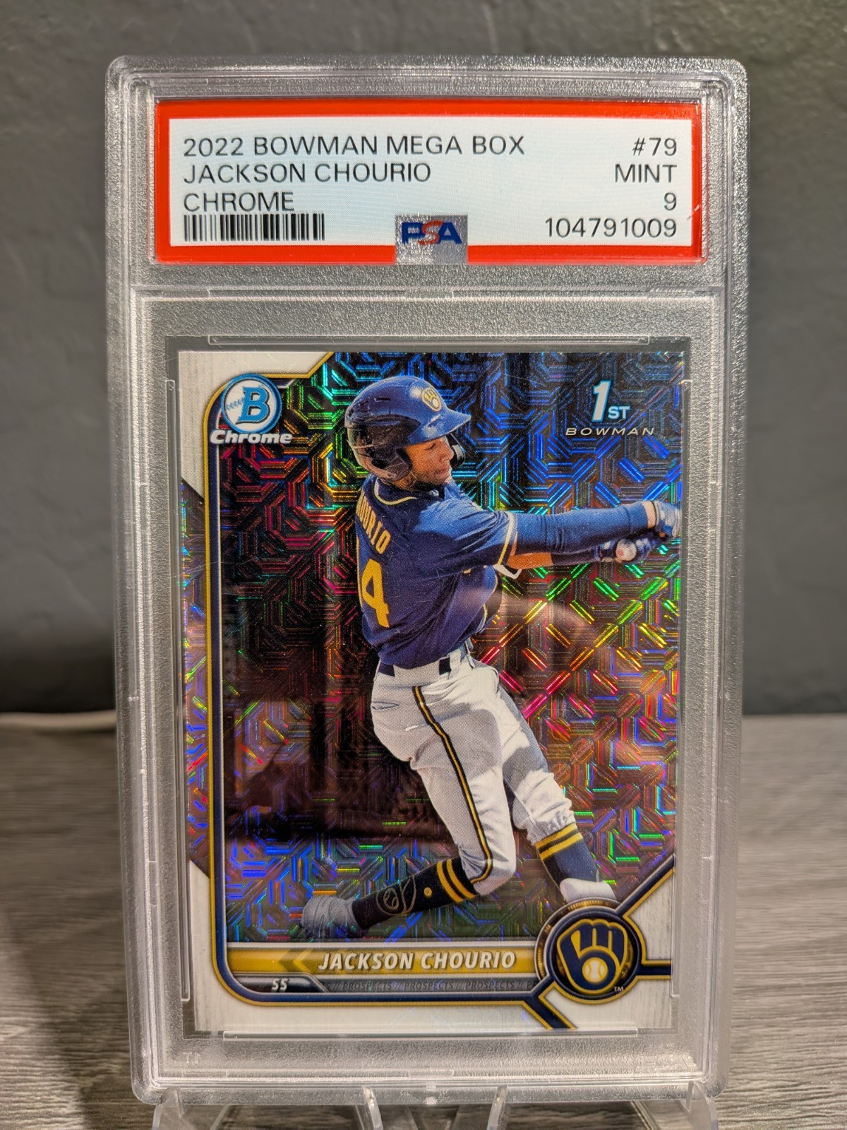 2022 Bowman Mega Box Jackson Chourio 1st Bowman PSA 9