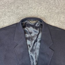 Jos. A. Bank Sport Coat Blazer 46R Blue Camelhair Two Button Navy Blue