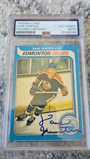 1979-80 OPC SIGNED ROOKIE CARD DAVE HUNTER EDMONTON OILERS WHA # 387 PSA DNA. rookie card picture