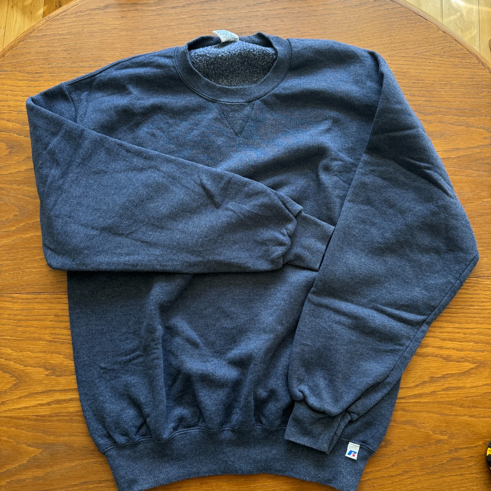 Vintage Men’s Russell Athletic Blank Sweatshirt Blue Large LT Great Condition