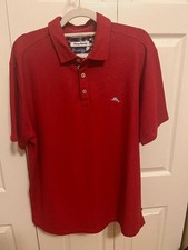 TOMMY BAHAMA ISLAND ZONE POLO EMBROIDERED MARLIN LOGO AND PATTERNED INNER COLLAR