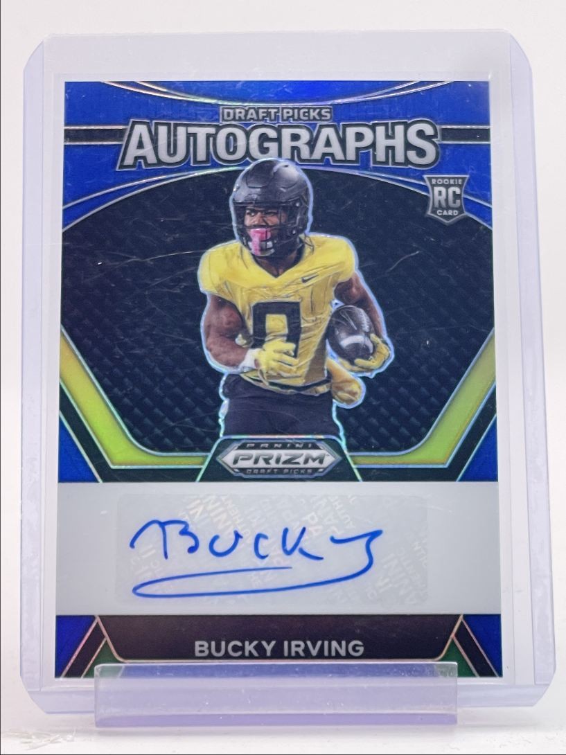 BUCKY IRVING 2024 PANINI PRIZM DRAFT ROOKIE AUTOGRAPH BLUE RC AUTO /149 Q3989