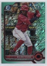 2022 Bowman Chrome Prospects Aqua Shimmer Refractor 57/125 Michel Triana 6k2