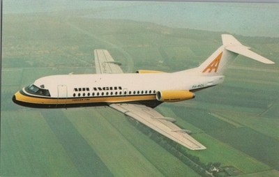 Fokker F-28 Fellowship MK 1000 Jet Aircraft Postcard Charles Skilton Aviation