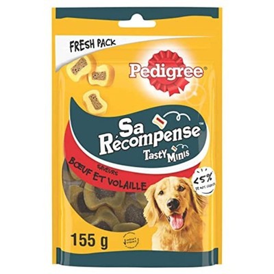 Pedigree Tasty Minis Hundeleckerli Rind Geflügel Erwachsene 155g Belohnung Snack