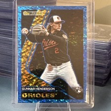Topps 2023 Update Series Black Gold Blue Gunnar Henderson Rookie Insert Orioles 