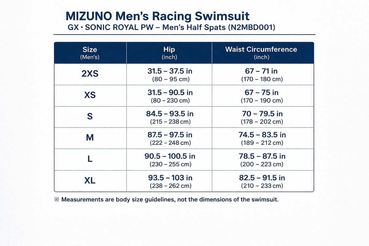 Mizuno GX SONIC ROYAL PW Swimwear N2MBD001 M size Navy Yellow Men
