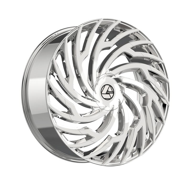 1 X Azara AZA-536 Chrome 30X9.5 Blank 78.1 Hub 15 Offset Chrome