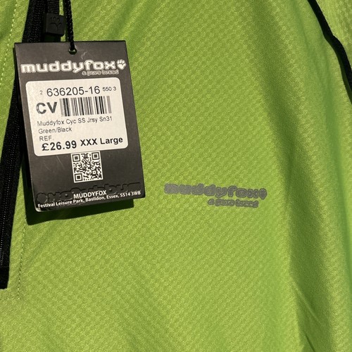 NEW Muddy Fox Green Cycling Jersey 3 Pocket + zip 3XL XXXL - Picture 4 of 8