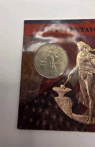 Moneta 50 Centavos 1964 Filippine serie inglese.Emissione blister privato. - Foto 4 di 5