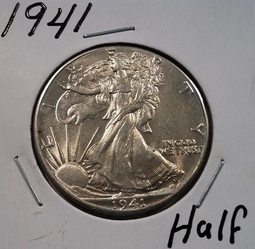 1941 Walking Liberty Silver Half Dollar AU