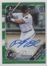 2019 Bowman Draft Chrome Pick Green Refractor 38/99 Peyton Burdick Auto 02d2