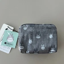 Lesportsac Totoro Small Square Cosmetic Bag NWT