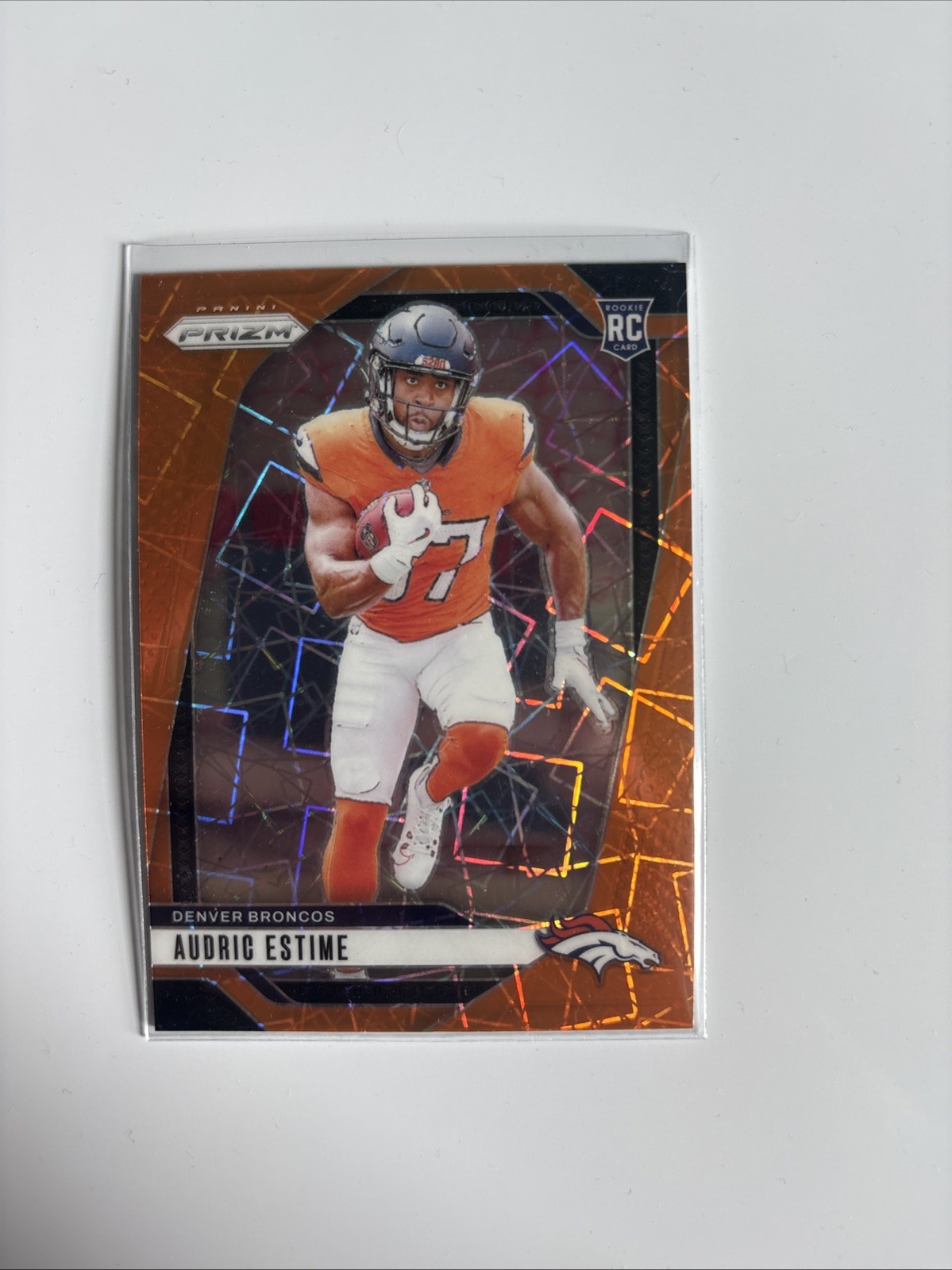2024 Panini Prizm - Rookies Audric Estime #306 Lazer Prizm (RC)