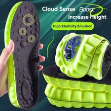 4D Cloud Sport Insoles for Shoes PU Air Cushion Sole Soft Shock Absorption