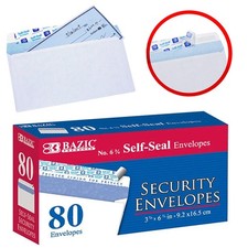 80 Self Seal White Envelopes Mailing Shipping Security Peel 6 3/4