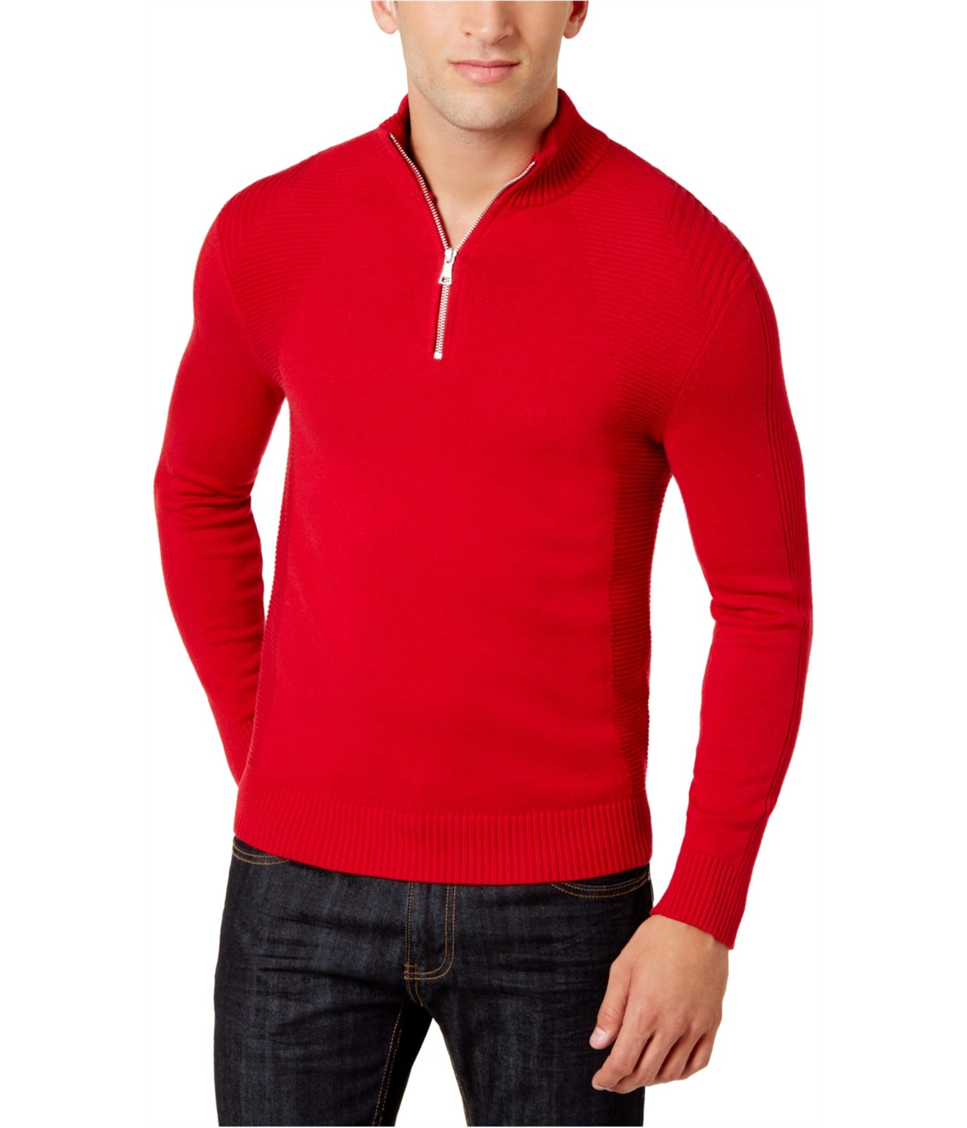 INC Mens Quzrter Zip Pullover Sweater Red XX-Large 6190₽