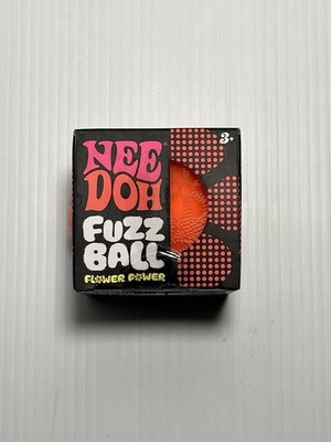 NeeDoh Fuzz Ball Flower Power Velvet Squeeze Sensory ORANGE NEE DOH AUTHENTIC