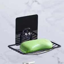 Strong Suction Bathroom Shower Chrome Accessory Soap Dish Holder Cup Tray Sliver