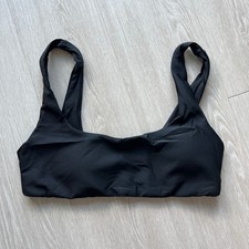 J Crew Claudia Bikini Top In Classic Sculpt Large Black