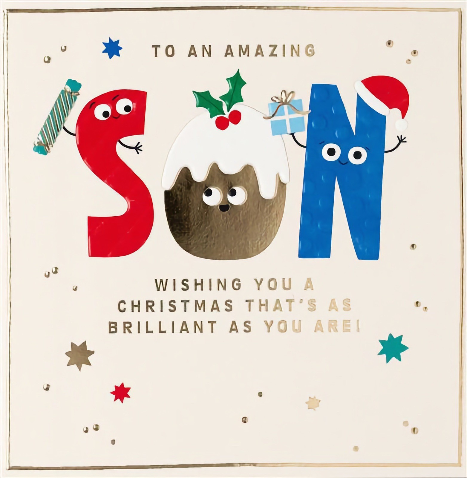 To An Amazing Son Christmas Card Wishing A Christmas That's As Brilliant As You